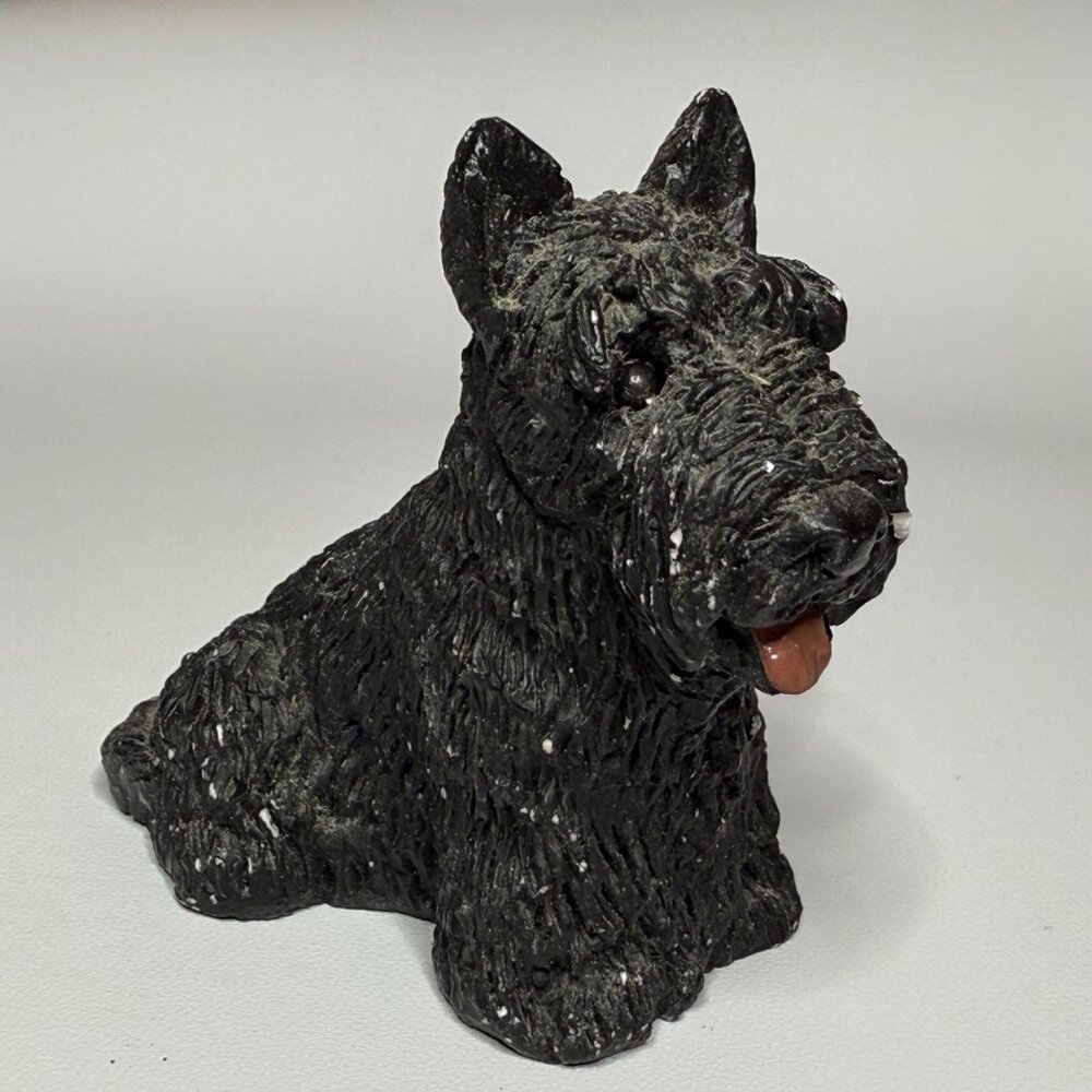 Scottish Terrier Stone Carved Figurine Stone Critter Littles Black Scottie